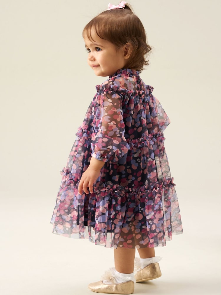 Angel & Rocket Pink Leia Floral Mesh Dress - Image 2 of 3