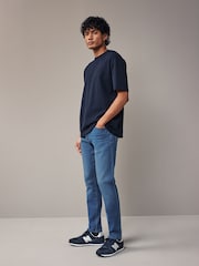 Blue Bright Skinny Fit Comfort Stretch Jeans - Image 2 of 10