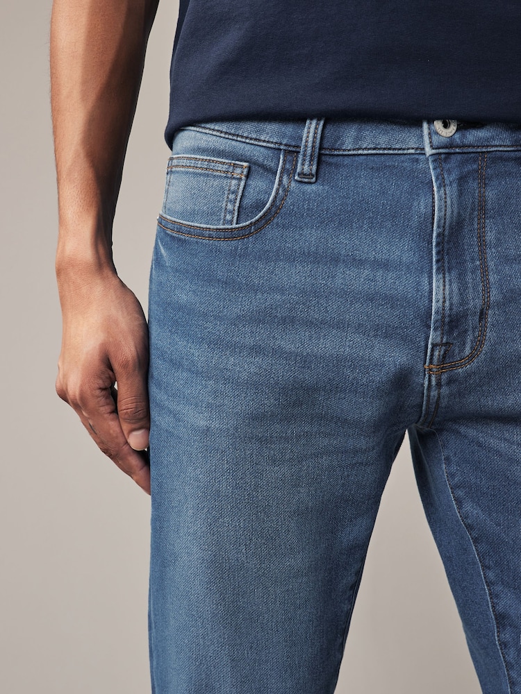 Blue Bright Skinny Fit Comfort Stretch Jeans - Image 4 of 10