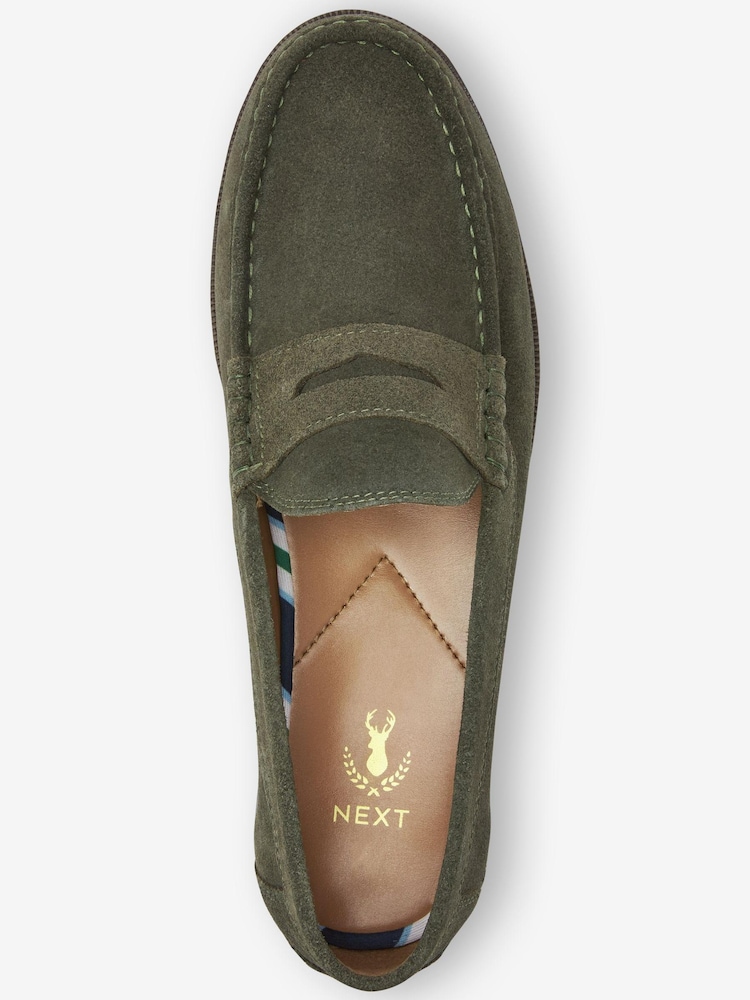 Daim vert kaki - Standard - Loafers Penny - Image 5 of 6