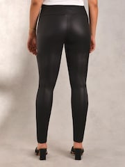 Live Unlimited Curve Black Faux Leather Leggings - Image 2 of 4