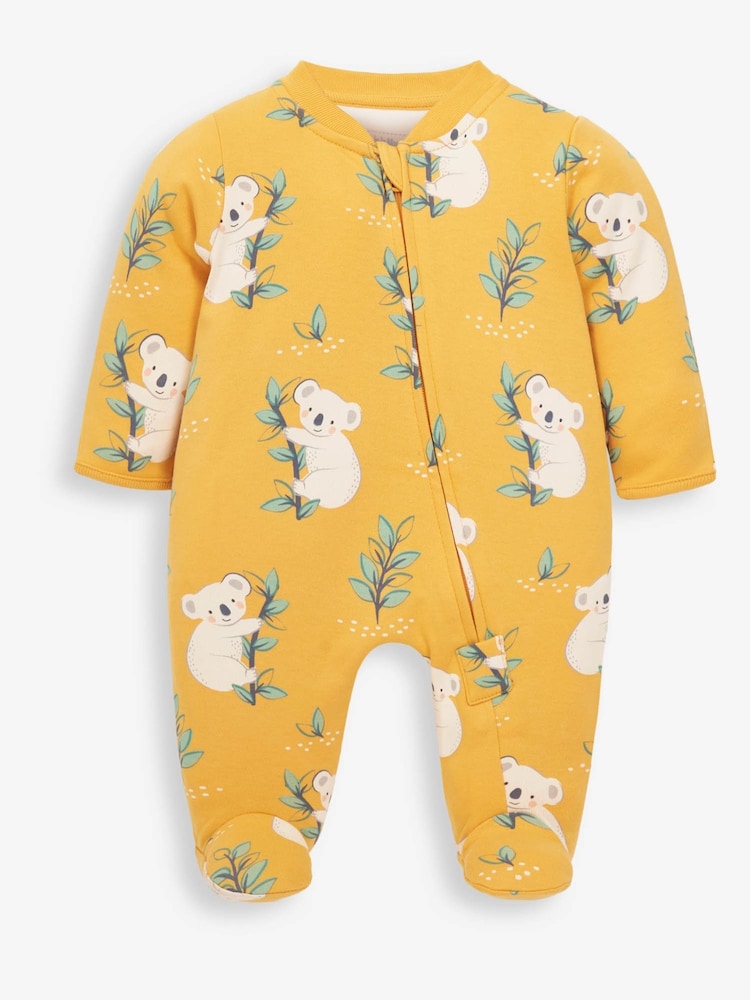 Gelb/Koala - Jojo Maman Bébé Bedruckter Baby-Schlafanzug aus Baumwolle mit Reißverschluss - Bild 2 von 3 Gelb/Koala - Jojo Maman Bébé Bedruckter Baby-Schlafanzug aus Baumwolle mit Reißverschluss - Bild 2 von 3