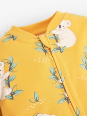 Koala jaune - Dors-bien JoJo Maman Bébé zippé en coton pour bébé - Image 3 of 3