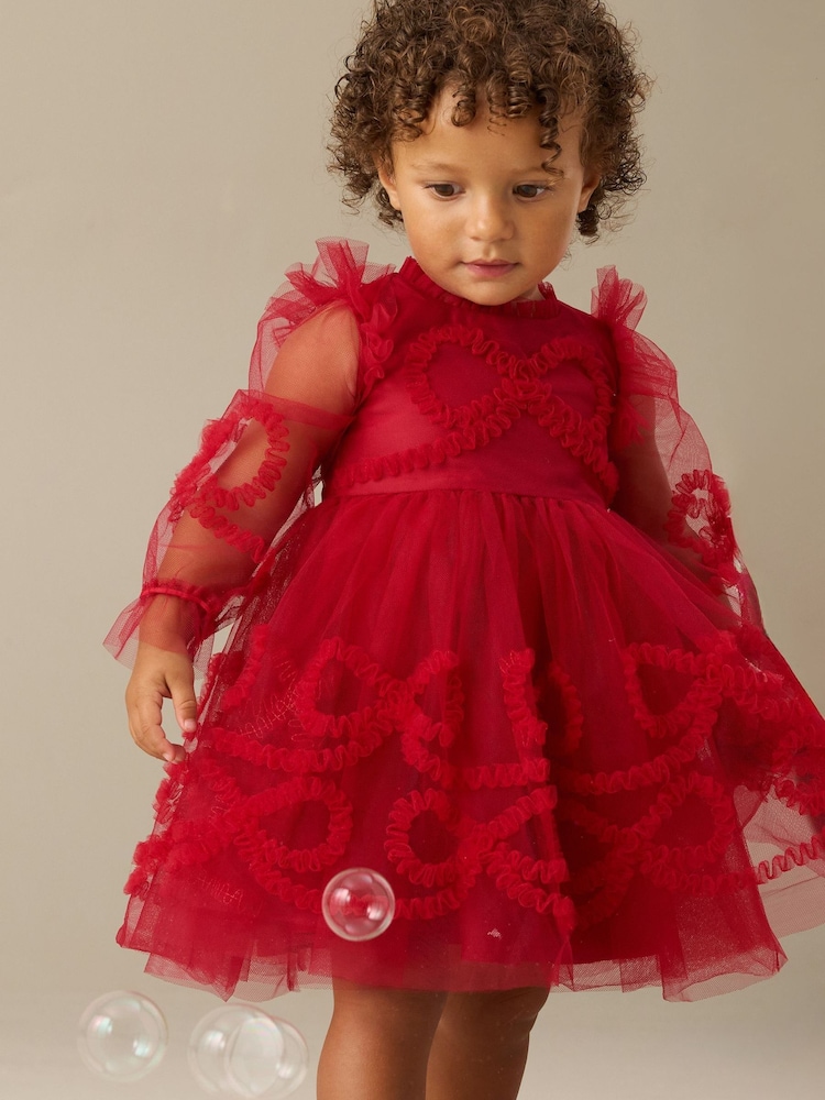 Angel & Rocket Laura Frilled Bow Mesh Dress - 圖片 1，共 3