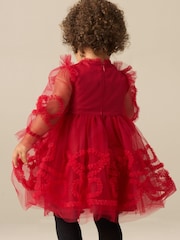 Angel & Rocket Laura Frilled Bow Mesh Dress - 圖片 2，共 3