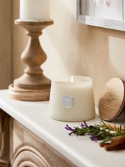 White Country Luxe Spa Retreat Lavender and Geranium Single Wick Scented Candle - Image 1 of 4