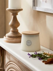 White Country Luxe Spa Retreat Lavender and Geranium Single Wick Scented Candle - Image 2 of 4
