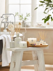 White Country Luxe Spa Retreat Lavender and Geranium Single Wick Scented Candle - Image 3 of 4