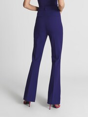 Reiss Purple Dylan Flared High Rise Trousers - Image 5 of 6
