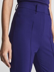 Reiss Purple Dylan Flared High Rise Trousers - Image 6 of 6