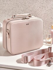 Pink Faux Leather Make-Up Vanity Case - Image 2 of 7