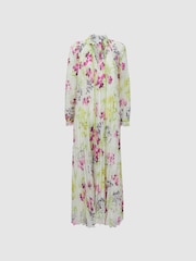 Florere Floral Pleated Midi Dress - Image 2 of 5