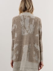Religion Natural Light Weight Textured Shawl Cardigan In Neutrals - Image 2 of 6