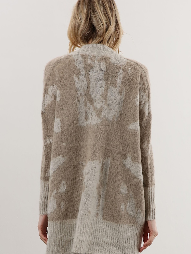 Religion Natural Light Weight Textured Shawl Cardigan In Neutrals - Image 2 of 6