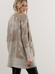 Religion Natural Light Weight Textured Shawl Cardigan In Neutrals - Image 4 of 6