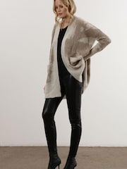 Religion Natural Light Weight Textured Shawl Cardigan In Neutrals - Image 5 of 6