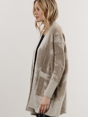 Religion Natural Light Weight Textured Shawl Cardigan In Neutrals - Image 6 of 6
