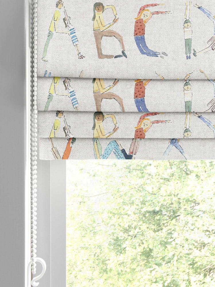 Voyage Oat Kids Alphabet People Made To Measure Roman Blind - Image 2 of 6