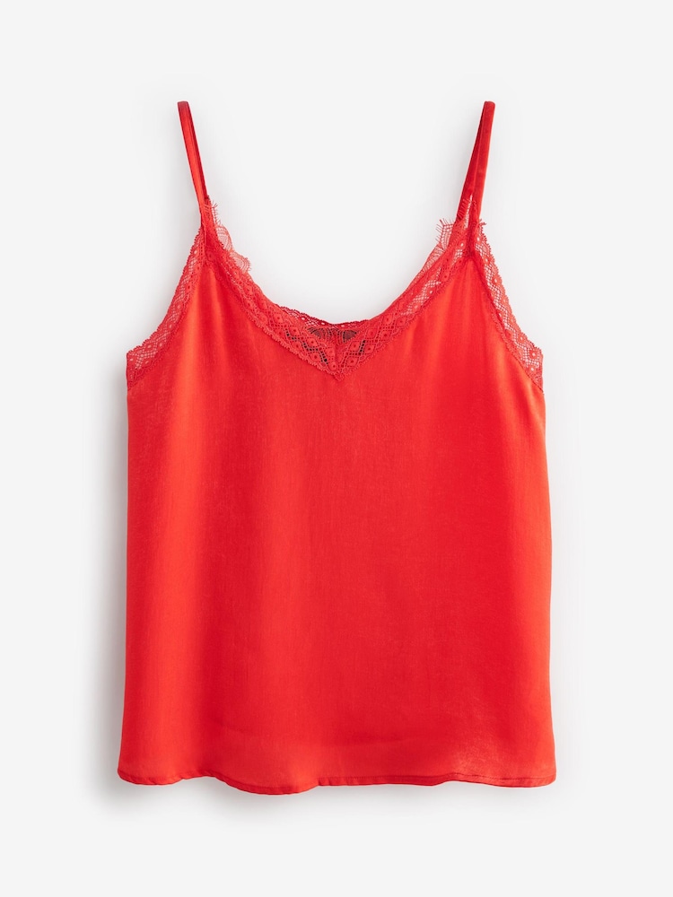 Myleene Klass Trägertop, Rot - Myleene Klass Trägertop mit Spitzenbesatz - Bild 2 von 2