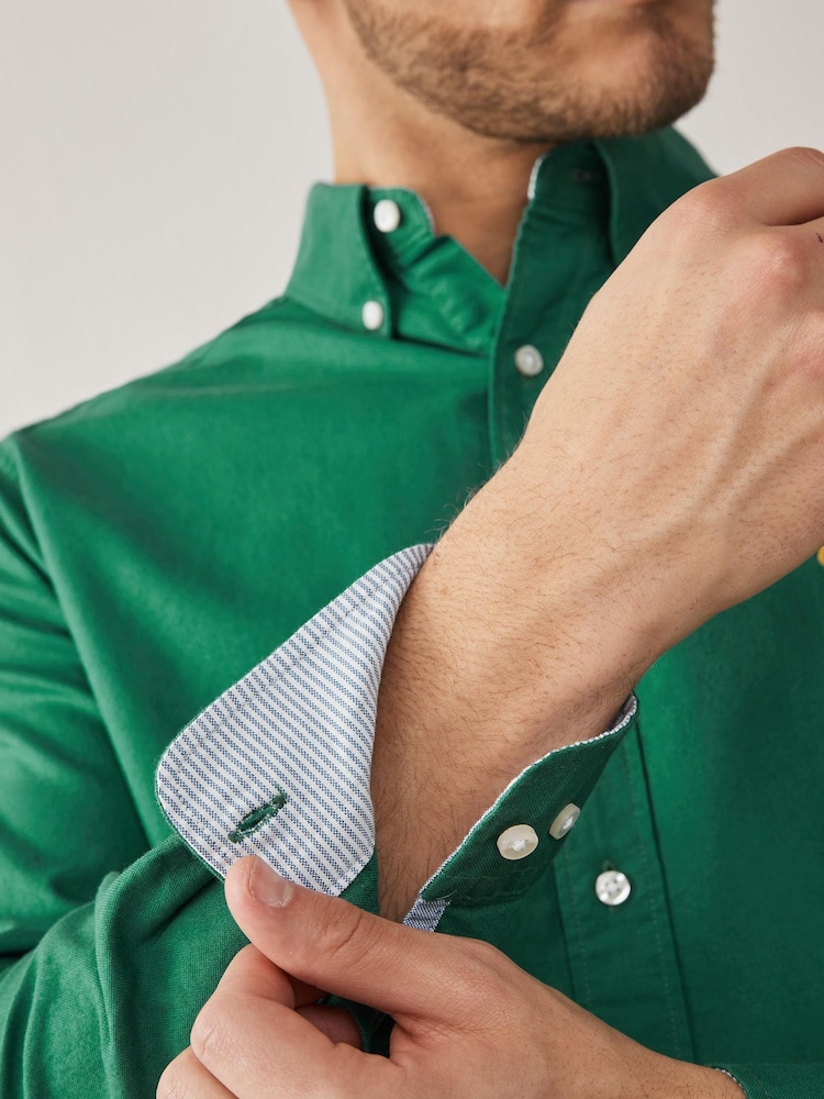 Green Long Sleeve Oxford Shirt - Image 4 of 5