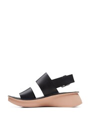 Clarks Black Leather Velhill Strap Sandals - Image 2 of 7