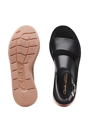 Clarks Black Leather Velhill Strap Sandals - Image 7 of 7