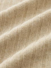 Rochelle Neutral Brown Rib Co-ord Long Sleeve Jumper - Image 7 of 7