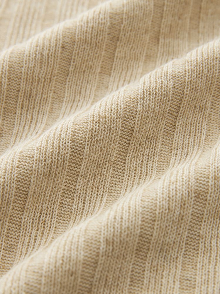 Rochelle Neutral Brown Rib Co-ord Long Sleeve Jumper - Image 7 of 7