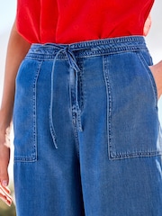 Dark Blue Lyocell Culottes - Image 2 of 5