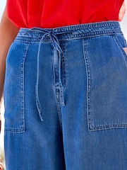 Dark Blue Lyocell Culottes - Image 4 of 5