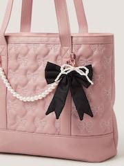 Monsoon Pink Bow Charm Tote Bag - Image 3 of 4