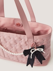 Monsoon Pink Bow Charm Tote Bag - Image 4 of 4