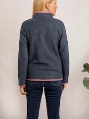 Weird Fish Blue Ariana Eco Full Zip Grid Fleece - Image 2 of 7