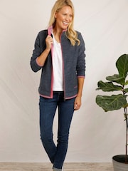 Weird Fish Blue Ariana Eco Full Zip Grid Fleece - Image 3 of 7