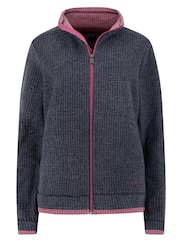 Weird Fish Blue Ariana Eco Full Zip Grid Fleece - Image 6 of 7