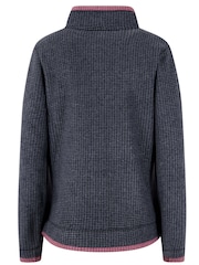 Weird Fish Blue Ariana Eco Full Zip Grid Fleece - Image 7 of 7