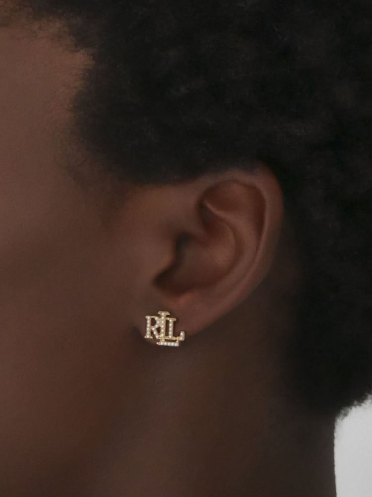 Lauren Ralph Lauren Ohrstecker mit Perlenbesatz, Goldfarben - Bild 2 von 3