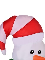 Homcom White Outdoor Inflatable Xmas Snowman Decoration - Image 4 of 5