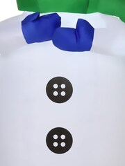 Homcom White Outdoor Inflatable Xmas Snowman Decoration - Image 5 of 5