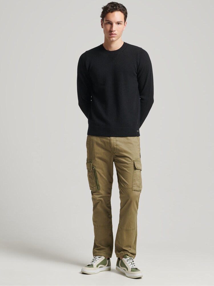 Superdry Black Vintage Lambswool Jumper - Image 2 of 4
