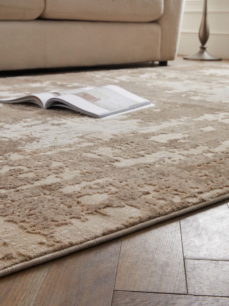 Champagne Gold Mica Abstract Rug - Image 2 of 6