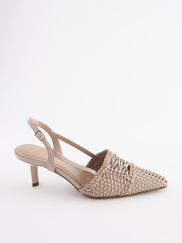 Neutral Forever Comfort® Weave Slingback Heel Shoes - Image 2 of 6