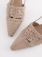 Neutral Forever Comfort® Weave Slingback Heel Shoes - Image 5 of 6