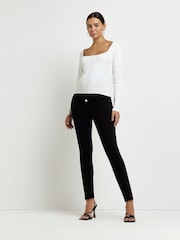 River Island Black  Maternity Overbump Jeans - Image 3 of 7
