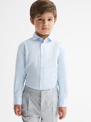 Reiss Soft Blue Remote Slim Fit Formal Shirt - Image 1 of 6
