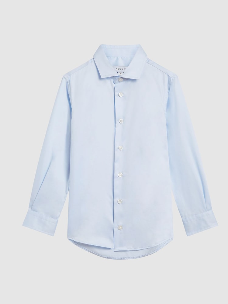 Reiss Soft Blue Remote Slim Fit Formal Shirt - Image 2 of 6 Reiss Soft Blue Remote Slim Fit Formal Shirt - Image 2 of 6