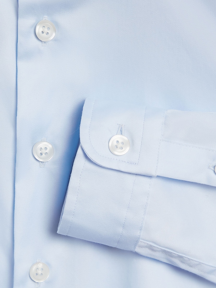 Reiss Soft Blue Remote Slim Fit Formal Shirt - Image 6 of 6