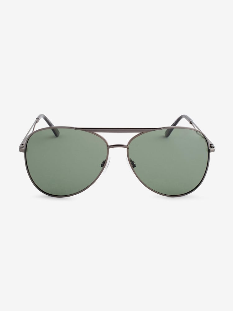 Gun Metal Pilot Polarised Sunglasses - Image 3 of 5