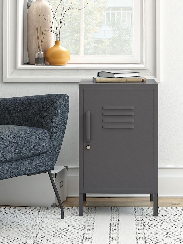 Dorel Home Grey Europe Bradford Metal Locker End Table - Image 1 of 4