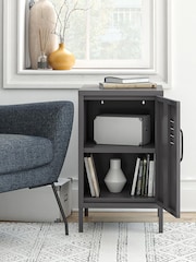 Dorel Home Grey Europe Bradford Metal Locker End Table - Image 2 of 4